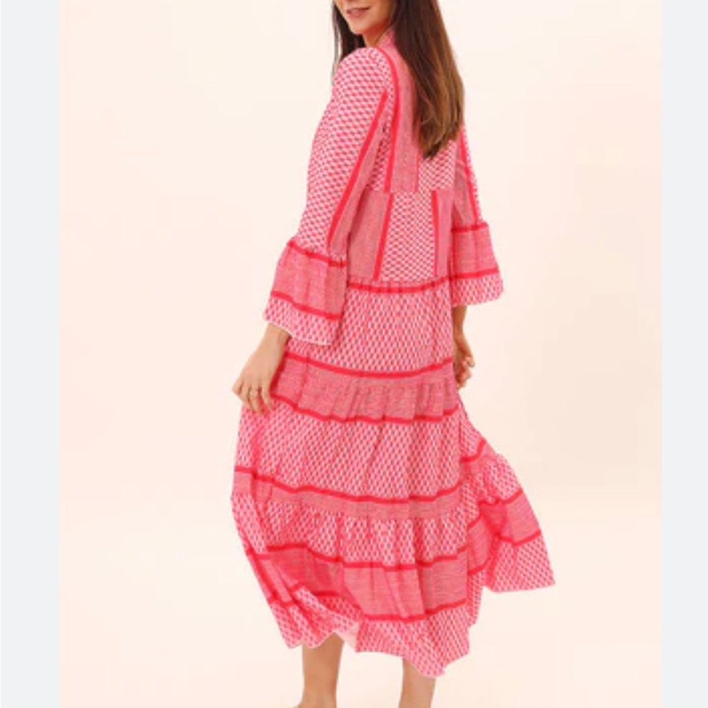 Sunday Up pink and red dress or summer cover up.  Size small s